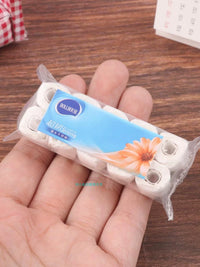 Miniature Dollhouse Toilet Paper Roll Model for Kids' Pretend Play