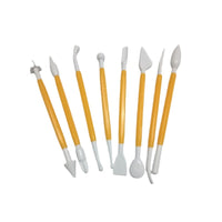 8-Piece Ultra-Light Clay Tool Set with Embossing Molds for Kids' DIY Crafts