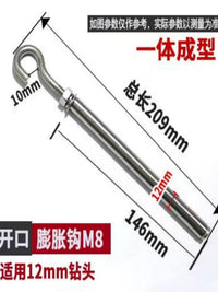 Stainless Steel Expansion Bolt Hook for Wall Mounting Lanterns and Signs