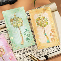 Chinese Style Tassel Metal Bookmark Hollow Engraved Vintage Design for Students and Gifts