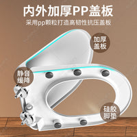 Universal Thickened Toilet Seat Cover with Quick Release for U/V/Square Toilets