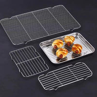 Stainless Steel Baking Cooling Rack for Cakes, Cookies, Bread - Household Oven Wire Rack Tray