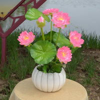 Artificial Lotus Flower Stem for Pond & Aquarium Decor, Silk Water Lily Prop