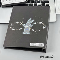 A5 Kpop Photocard Binder with 4-Pocket Pages, Dark Aesthetic Starry Sky Design, Idol Photo Album Storage