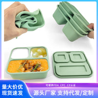 Baby Silicone Food Storage Container with Lid - Divided Freezer Tray for Purees and Solids