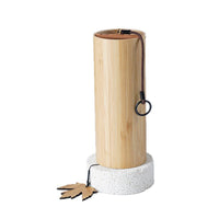 Japanese Style Bamboo Wind Chime with Stand, Outdoor Garden Patio Musical Chimes