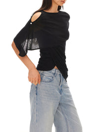 Linen Tencel Lyocell Camisole Top with Relaxed Shawl Slim Fit Set for Women