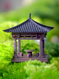 Chinese Ancient Architecture Pavilion Miniature Landscape Ornament for Bonsai Terrarium