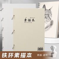 Metal Ring Sketchbook A4 8K Art Drawing Book Portable Sketch Pad Detachable Professional Sketchbook