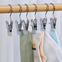 Stainless Steel Hanging Clips for Laundry, Towels, Hats, Socks - Windproof Multi-functional Storage Clips