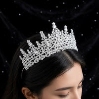 Birthday Crown Tiara for Adults, Bridal Wedding Headpiece, Princess Hair Accessory