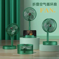 Portable USB Rechargeable Telescopic Folding Desk Fan for Home and Office