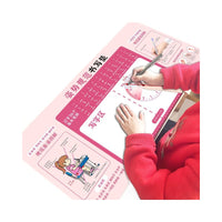 Ergonomic Pen Grip Correction Desk Mat for Kids, Posture Training Writing Pad & Mouse Pad