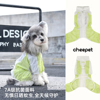 Cheepet Lightweight Cooling Antibacterial Dog Sun Protection Jumpsuit for Spring/Summer