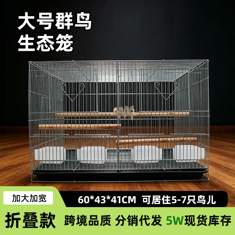 Extra Large Rust-Proof Bird Cage with Pull-Out Tray for Parrots and Breeding Birds