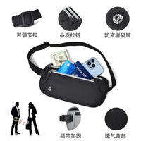 RFID Blocking Travel Waist Bag for Passport and Documents, Water-Resistant