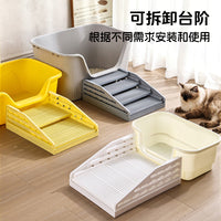 Adjustable Height Cat Litter Box Tracking Mat with Spill-Proof Design