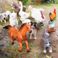 Miniature Farm Animal Figurines Realistic Poultry & Livestock Models for Kids' Play & Decoration