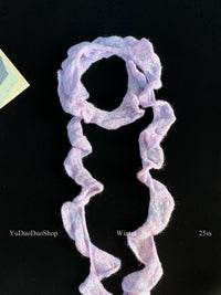 Y2K Wavy Spiral Knit Scarf for Women, Slim Retro Decorative Neck Warmer
