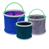 Portable Foldable Fishing Bucket Thickened Canvas Live Fish Container Outdoor Water Fetching Bucket
