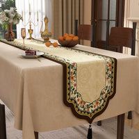 American Retro Cotton Linen Table Runner for Dining Table TV Cabinet Dresser Decor