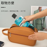Men's Portable Travel Toiletry Bag with Handle, Outdoor Organizer for Cosmetics and Essentials