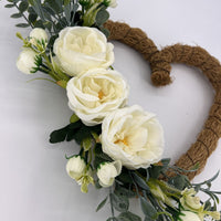 Valentine's Day Heart Wreath for Front Door Decor