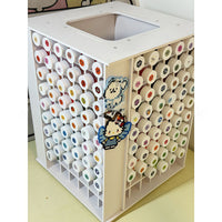 Large Capacity Transparent Perler Bead Storage Box with Rotating Display Stand