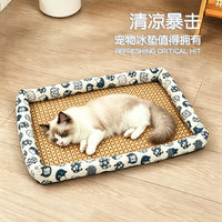 Pet Cooling Mat & Bed for Cats and Small Dogs, Breathable Summer Ice Pad for All Seasons