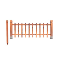 Solid Wood Garden Fence Outdoor Courtyard Barrier Carbonized Pine Anti-Corrosion Divider