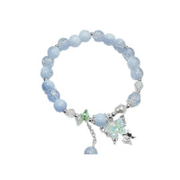 Retro Gradient Glass Bead Butterfly Bracelet for Women