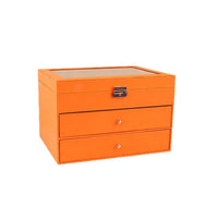 24-Slot Wooden Eyeglass and Sunglass Storage Organizer Box with Display Top