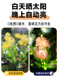 Solar Hydrangea/Lycoris Flower Garden Stake Lights Outdoor Waterproof Landscape Decorative Lawn Lamps