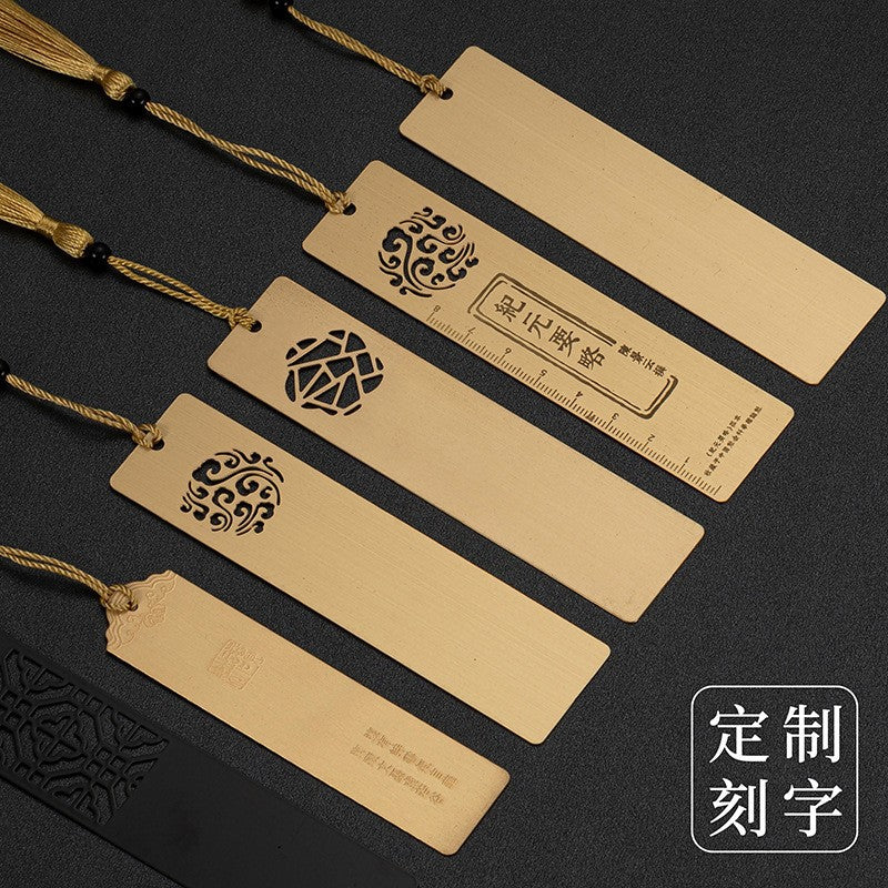 Custom Engraved Brass Metal Bookmark for School Graduation Gifts