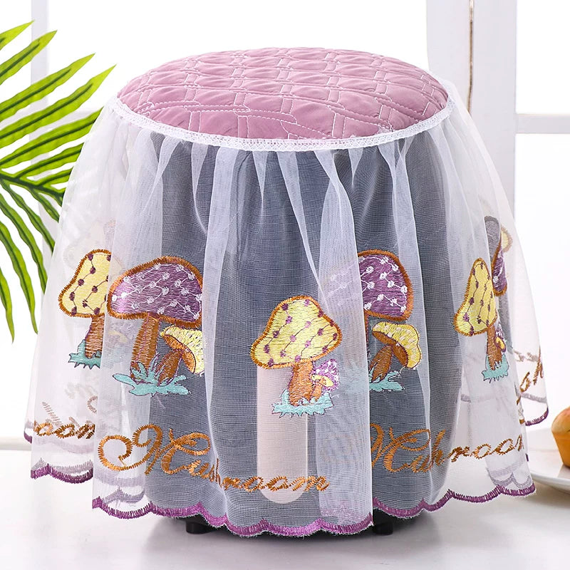 Air Fryer Dust Cover with Lace Embroidery, Fabric Kitchen Appliance Cover for Home Use
