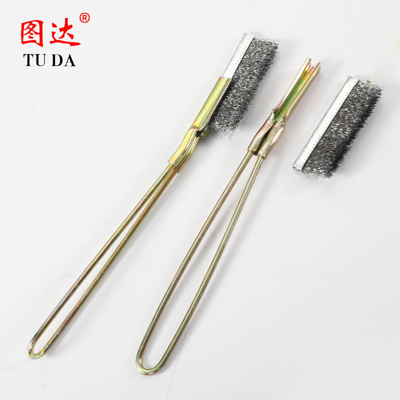 Mini Wire Brush Set with Replaceable Heads for Rust Removal and Cleaning