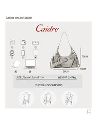 Caidre Retro Wasteland Style Shoulder Bag for Women - New 2026 Commuter Crossbody Handbag