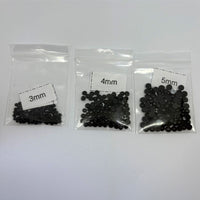 Black Flat Safety Eyes for Plush Toys and DIY Dolls