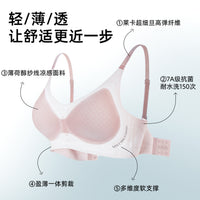 Women's Seamless Mint Cool Breathable Quick-Dry Antibacterial Bra with Soft Support and Lift