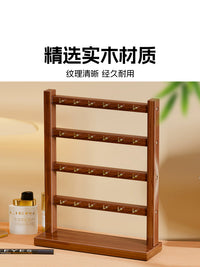 Solid Wood Jewelry Organizer Stand for Bracelets Necklaces Hair Ties