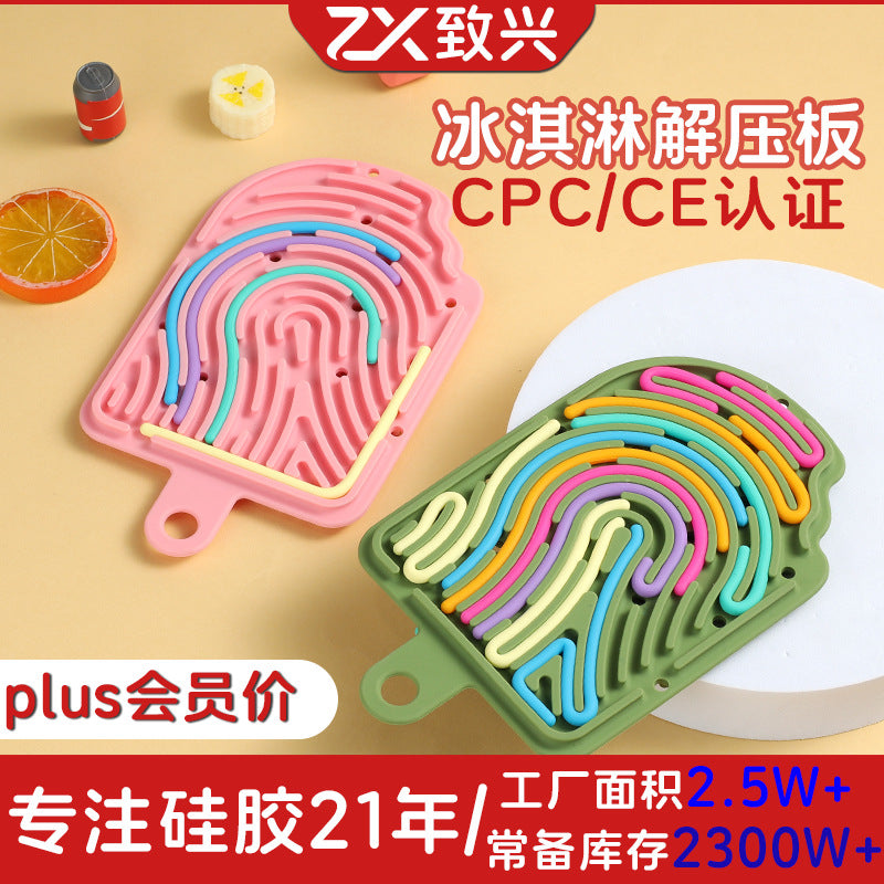 Sensory Activity Board for Kids, Silicone Stress Relief Educational Toy