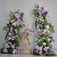 Monet Garden Style Artificial Floral Arch Arrangement with Stand for Outdoor Weddings