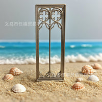DIY Dollhouse Gothic Window Model for Miniature Scenes