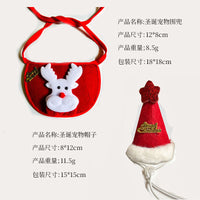 Christmas Pet Bandana and Hat Set for Dogs and Cats