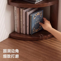 Solid Wood Nightstand Small Bedroom Corner Table Narrow Bedside Storage Shelf
