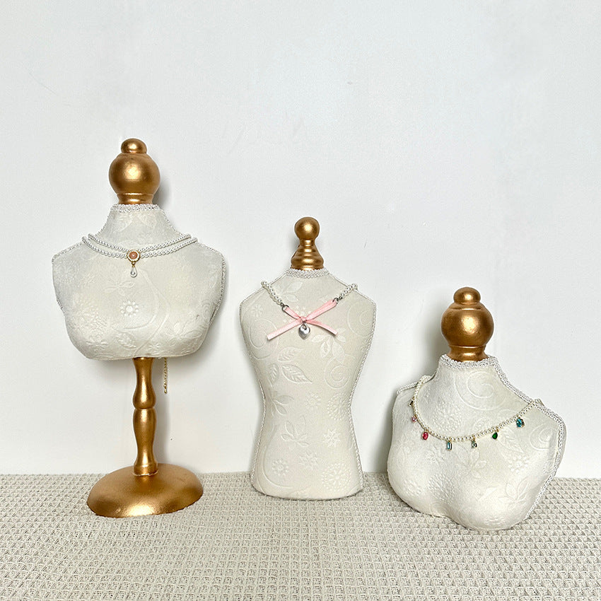 Velvet Printed Necklace and Earring Display Stand for Jewelry Exhibition