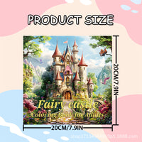 Adult Decompression Coloring Book - Fairy Tale Castle