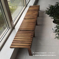 Solid Wood & Stainless Steel Window Sill Plant Stand for Balcony & Indoor Use, Adjustable Height
