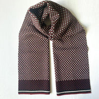Men's Knitted Jacquard Cashmere Blend Scarf for Winter