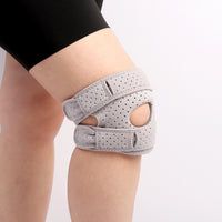 Patella Knee Strap for Running Cycling Adjustable Compression Shock Absorption Silicone Pad